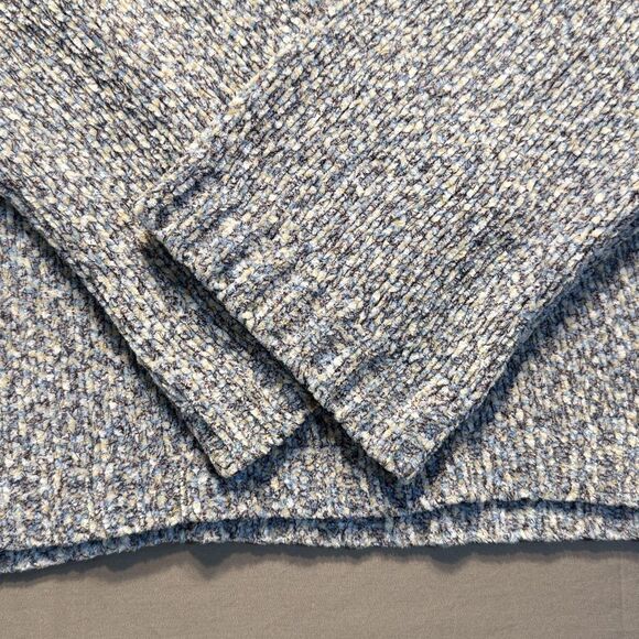 St Johns Bay Sweater Womens XL Blue Gray Mock Neck Textured Knit Pullover - Picture 3 of 13